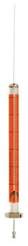 Image sur Seringues 10µl (couleur orange foncé) pour passeur Agilent à aiguille fixe, jauge 23, long. 42mm, conique