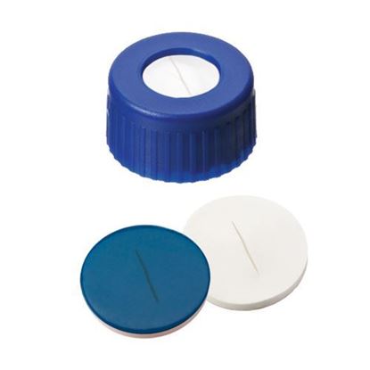 bouchons-à-vis-9mm-en-ppbleu-septum-silicone-ptfe-par-1000