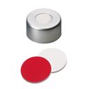 capsule-à-sertir-magnétique-de-11-mm-laqué-argent-avec-ouverture-centrale-de-5-mm-silicone-blancptfe-rouge